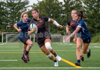 Gryphon rugby women run away from Varsity Blues